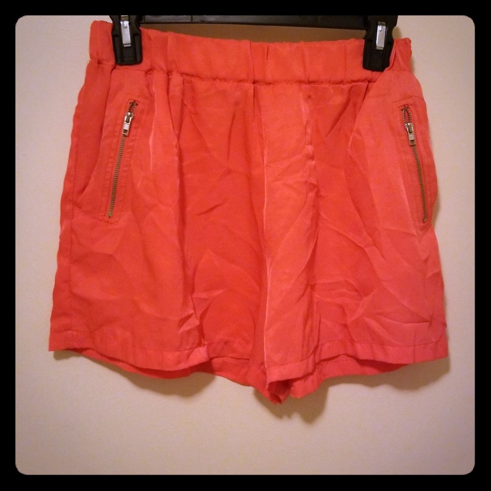 High Waisted Coral Shorts